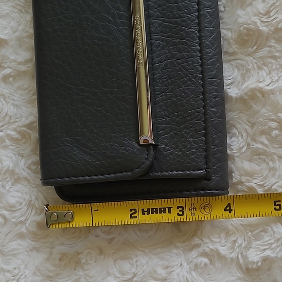 Enzo Angiolini dark gray wallet. Has change pocket & 6 card pockets inside. - Picture 13 of 16